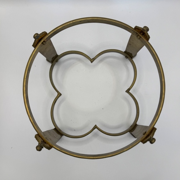 Vintage brass plant stand. Art Deco inspired planter holder. - Picture 3 of 8